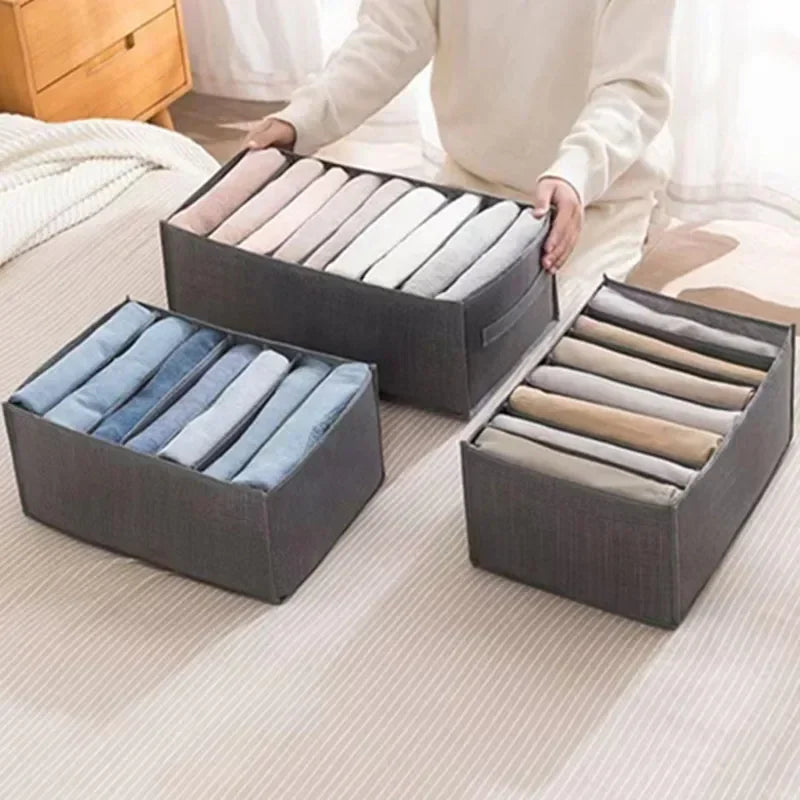 Clothes Organizer Trousers Clothes Jeans Storage Box Wardrobe Clothes Organizer Underwear Bra Socks Artifact Compartment Box