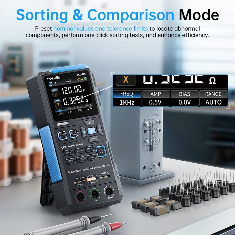 FNIRSI LC1020E Precision Smart Analyzer Tool, Supports Auto Measurement and Sorting of Electronic Components