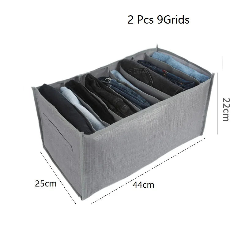 Clothes Organizer Trousers Clothes Jeans Storage Box Wardrobe Clothes Organizer Underwear Bra Socks Artifact Compartment Box