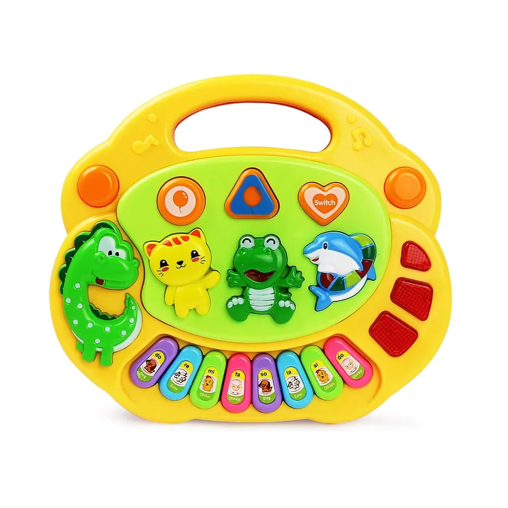 Baby Musical Toy with Animal Sound Kids Piano Keyboard Electric Flashing Music Instrument Early Educational Toys for Children