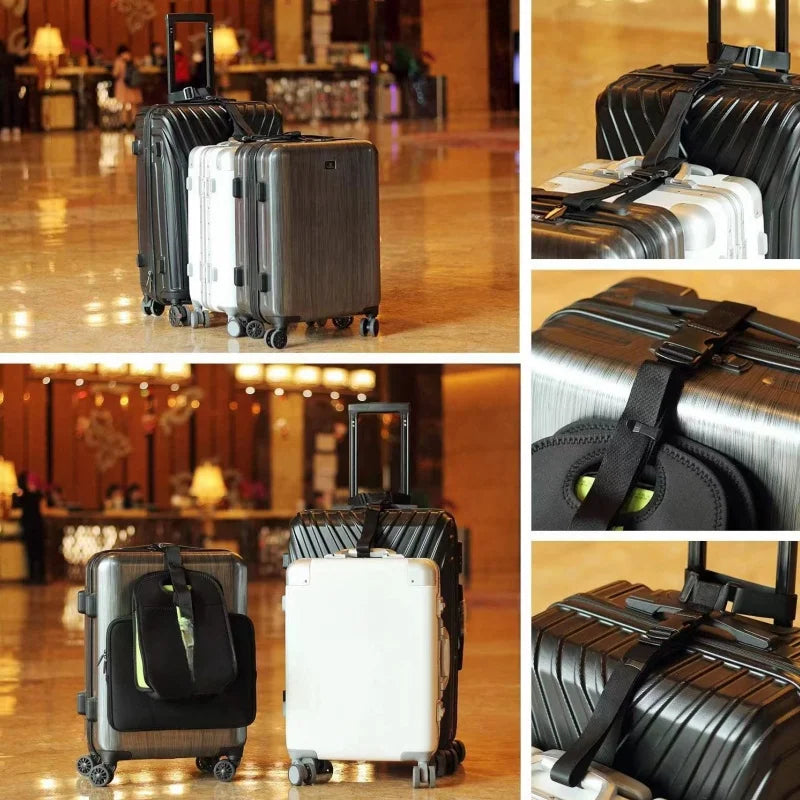 Travel Luggage Strap Suitcase Belts Elastic Telescopic Travel Bag Belt for Suitcase Fixed Belt Travel Buckle Strap Baggage Belts