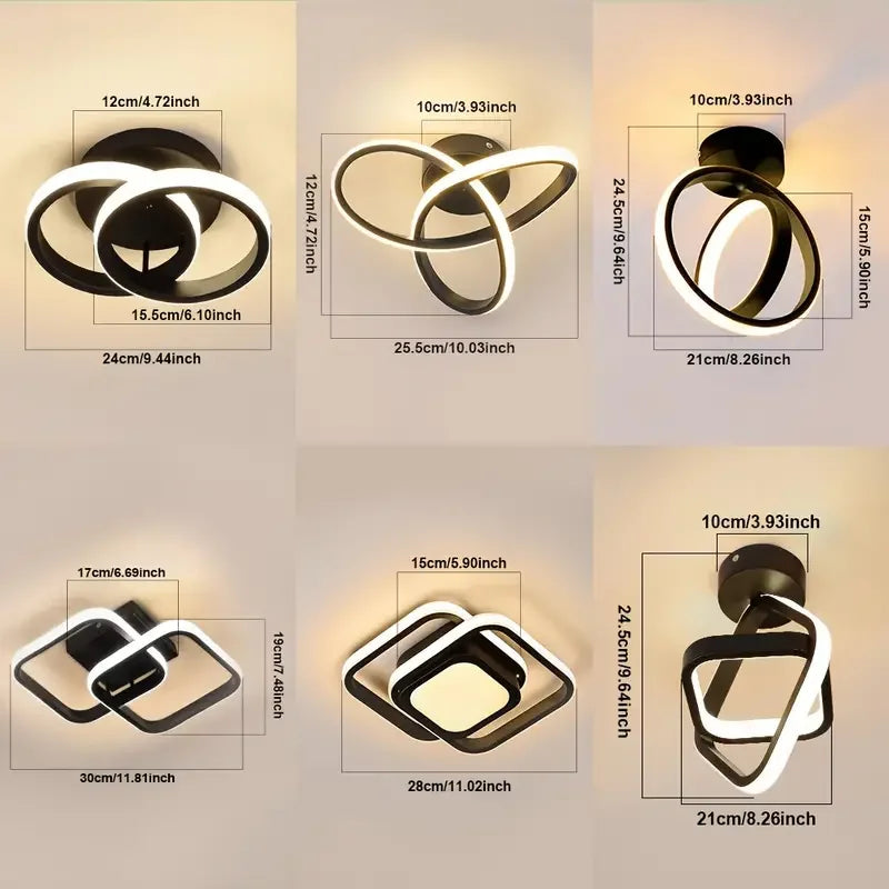 Modern Style LED Ceiling Lamp Geometric Shape Aisle Corridor Light Wall light Kitchen/ Bedroom Lighting 110V White/Warm light