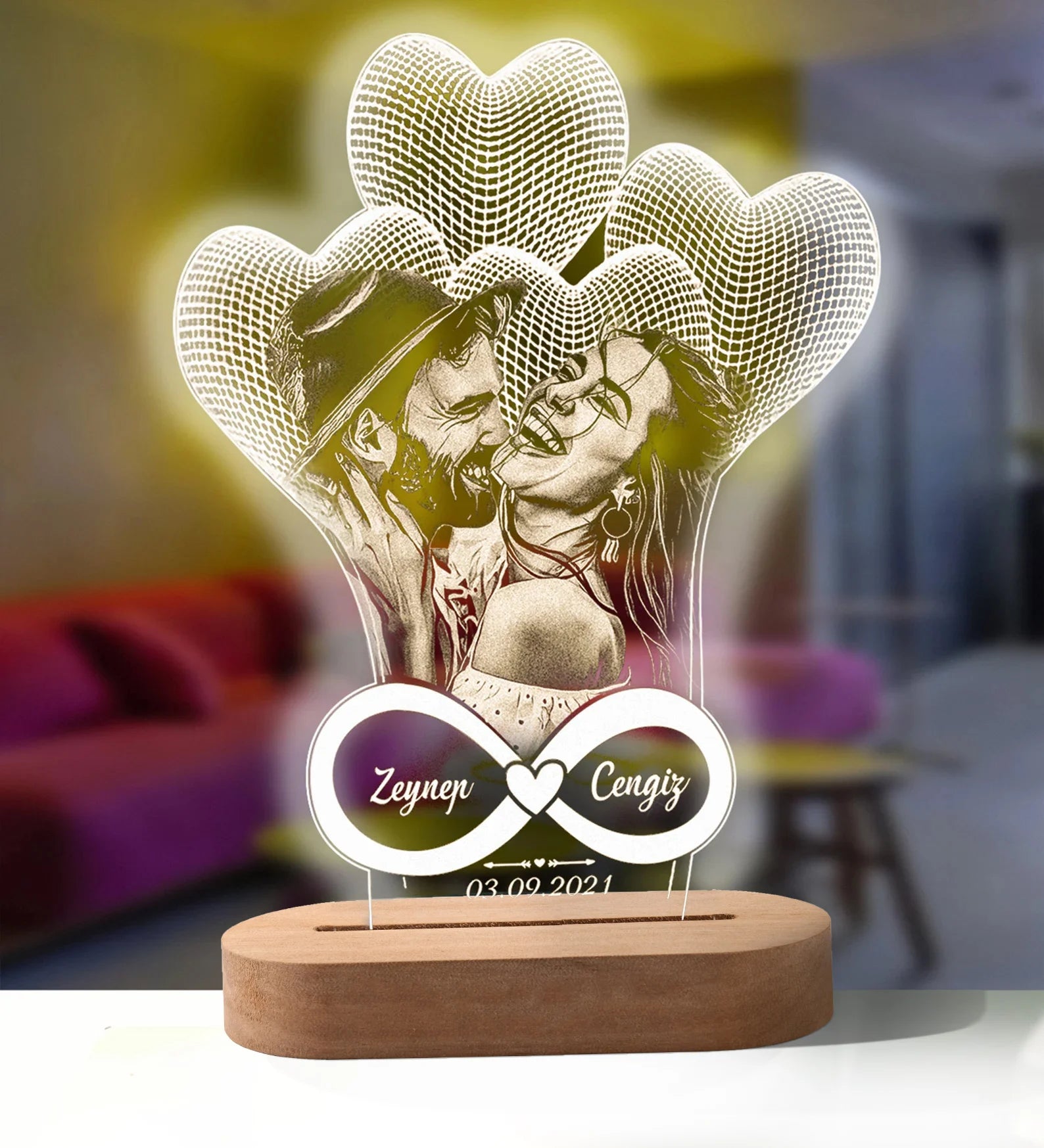 Personalized Photo Gift 3D Lamp Custom Photo Night Light For Wedding Birthday Anniversary Valentines day Personalized Gifts