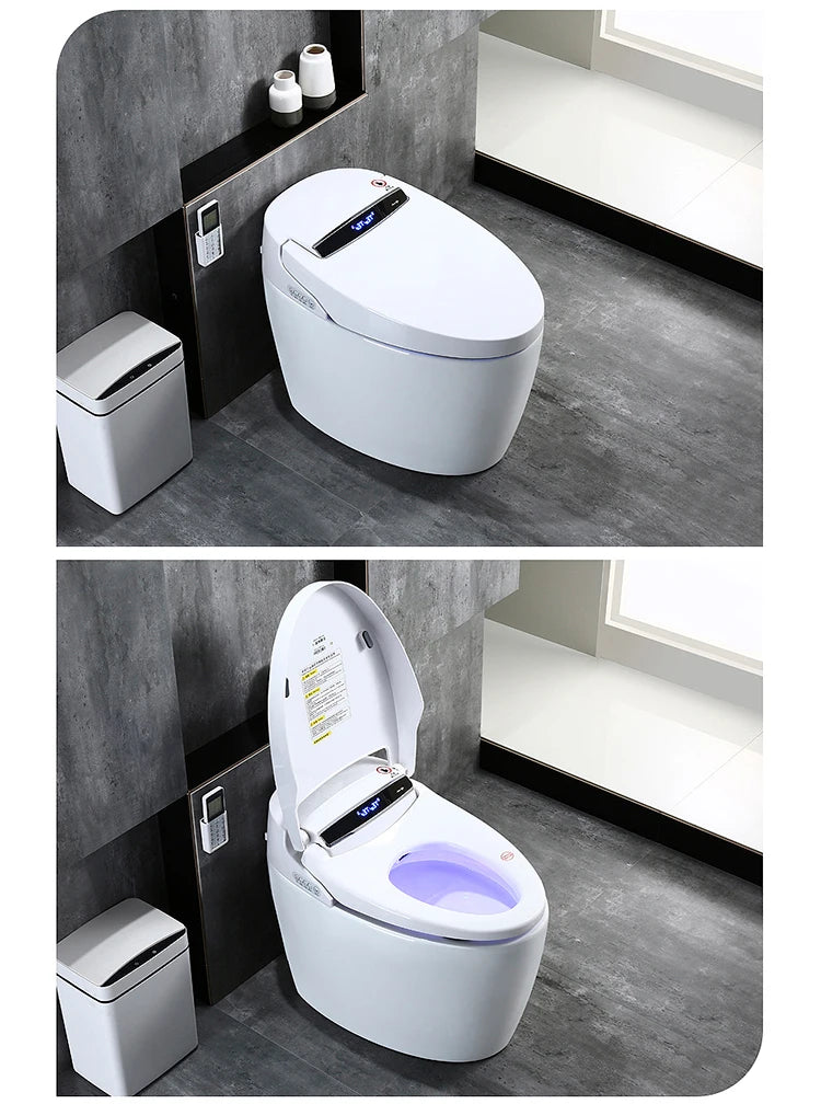 Economical modern automatic foot sensor flushing luxury smart toilet remote control toilet Wc integrated smart toilet