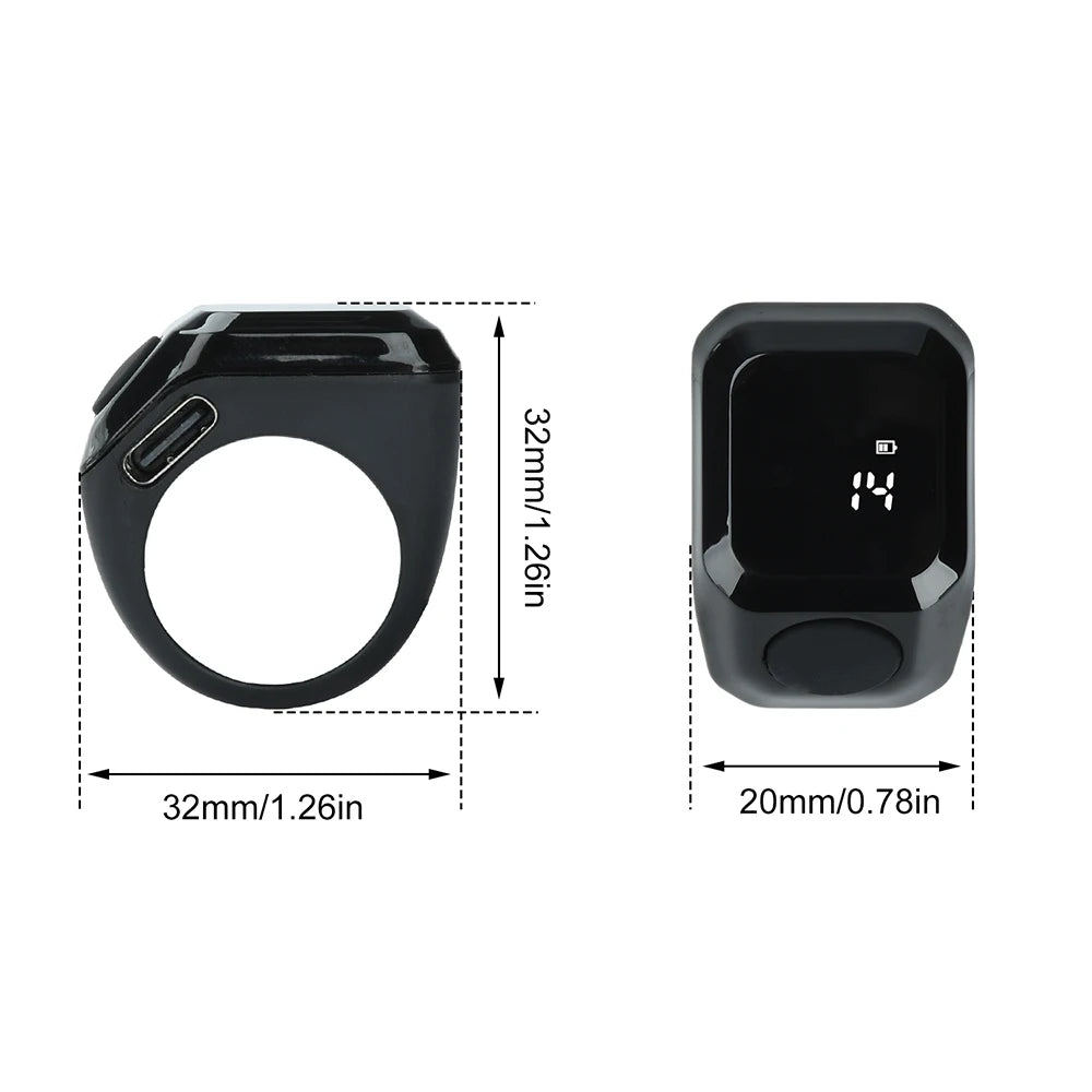 Smart APP Ring Counter Portable Digital Display Counter Bluetooth Counting Ring Time Vibration Reminder Wearable Tally Counters