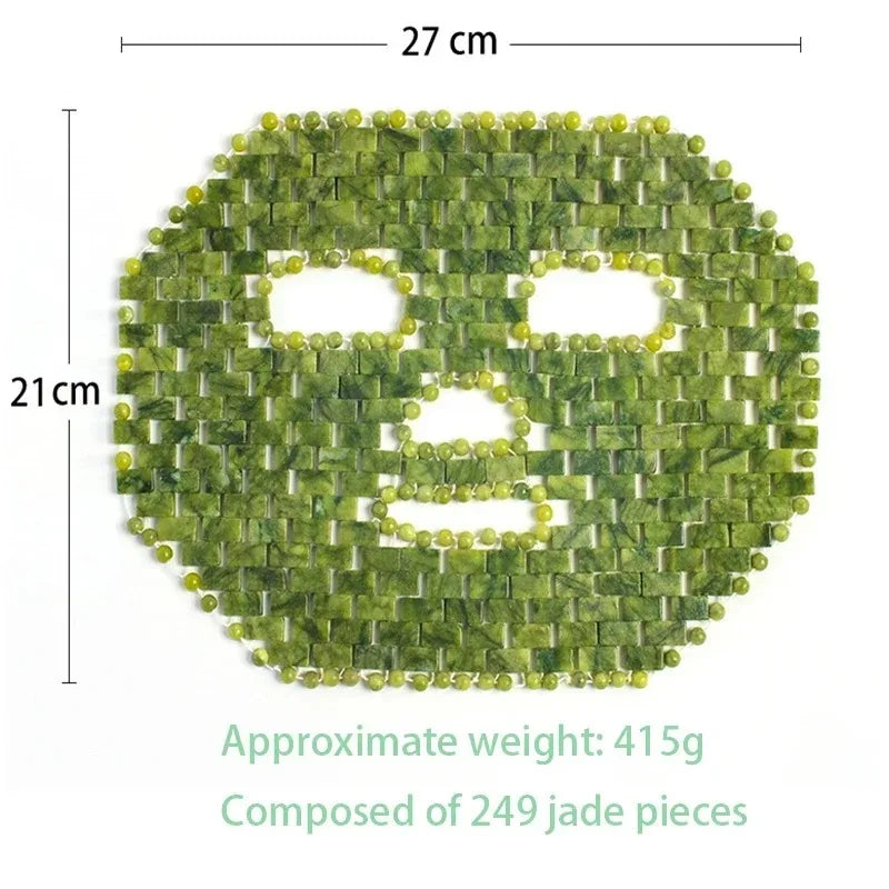 Natural Jade Eye Face Mask Massager Cooling Sleep Eye Facial Mask Relax Sleep Massager Cold Therapy SPA Mask Beauty Tools