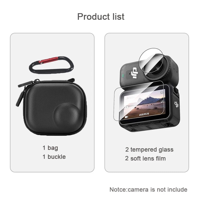 Mini Storage Bag Travel Carrying Case for DJI Osmo Nano Screen Protector Glass Fim for DJI Osmo Nano Camera Accessories