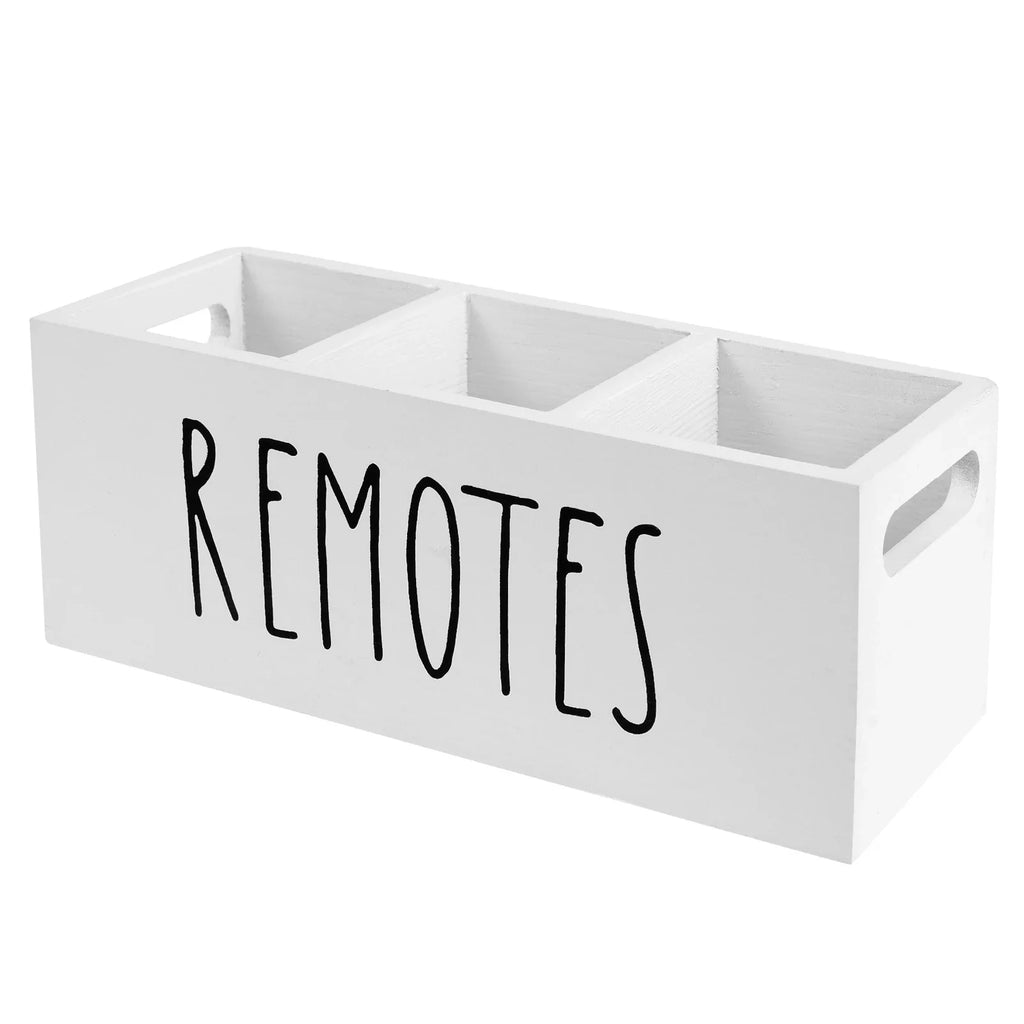3 Grids Wood Remote control organizer box for living room Accessory Storage box for Phone Remote Control Sundries Desk organizer