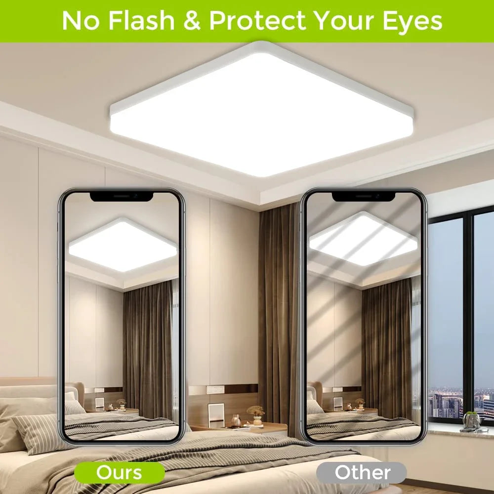 LED Ceiling Lamp 18-48W Flush Mount Fixture 3000K-6000K Daylight Modern Home Lighting for Bedroom  Living Room  Kitchen Hallway