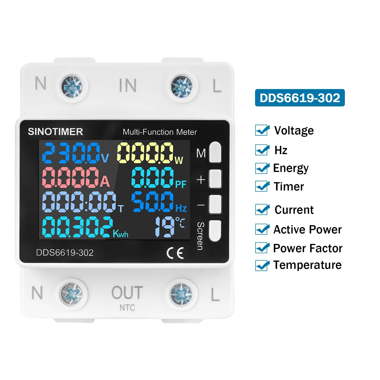 Smart Tuya WIFI Power Meter 63A Circuit Breaker Multiple Protection Temperature Energy AC Amp kWh Voltage Meter Remotely Control