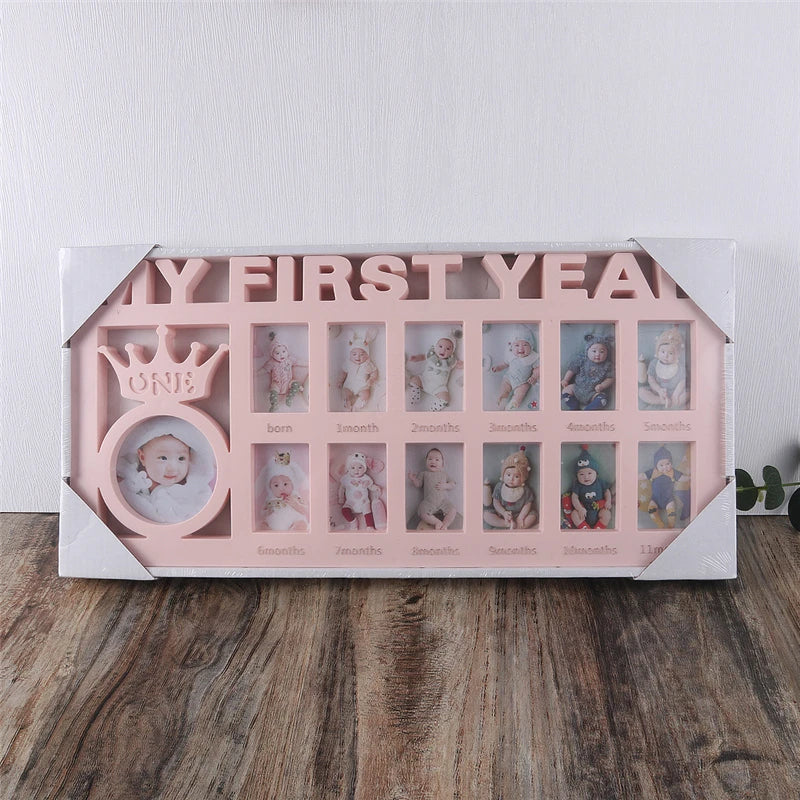 The First Year Baby Keepsake Frame 0-12 Months Pictures Photo Frame Souvenirs Kids Growing Memory Gift Children Gift