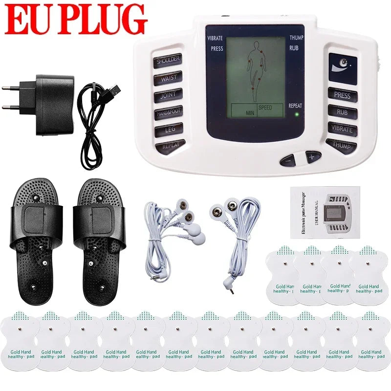 TENS Pulse Body Massager Dual Channel Low-frequency Acupuncture Moxibustion Unit EMS Muscle Stimulator Pain Relief Health Care