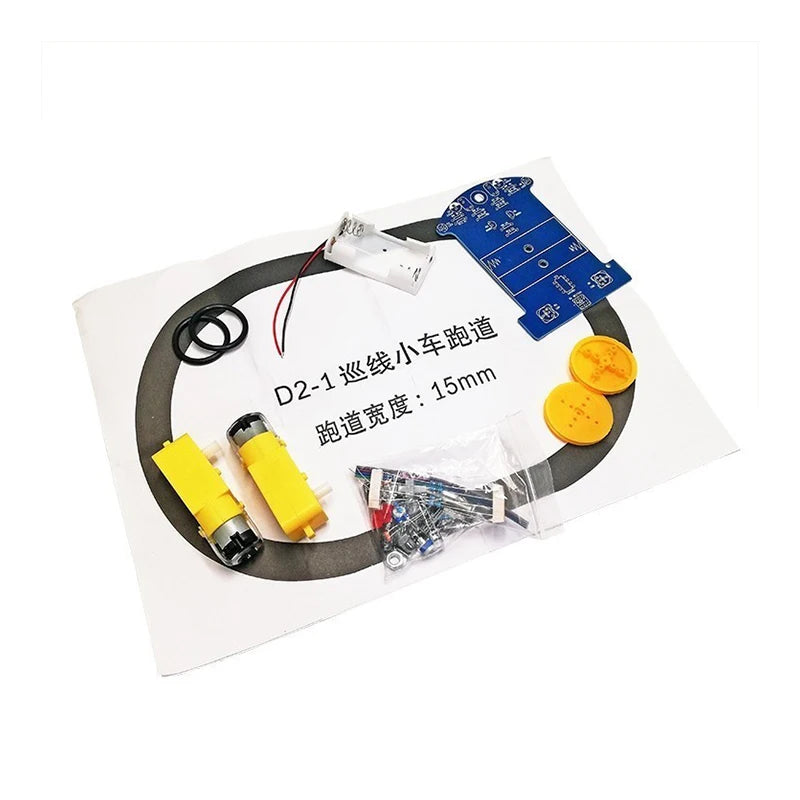D2-1 DIY Kit Intelligent Tracking Line Smart Car Kit TT Motor Electronic DIY Kit Smart Patrol Automobile Parts DIY Electronic