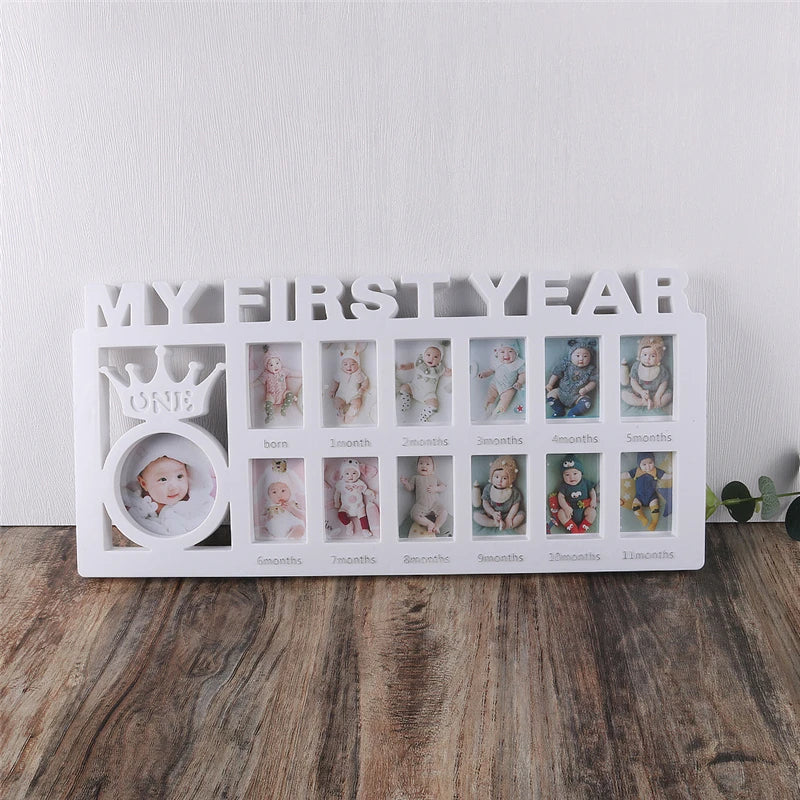 The First Year Baby Keepsake Frame 0-12 Months Pictures Photo Frame Souvenirs Kids Growing Memory Gift Children Gift
