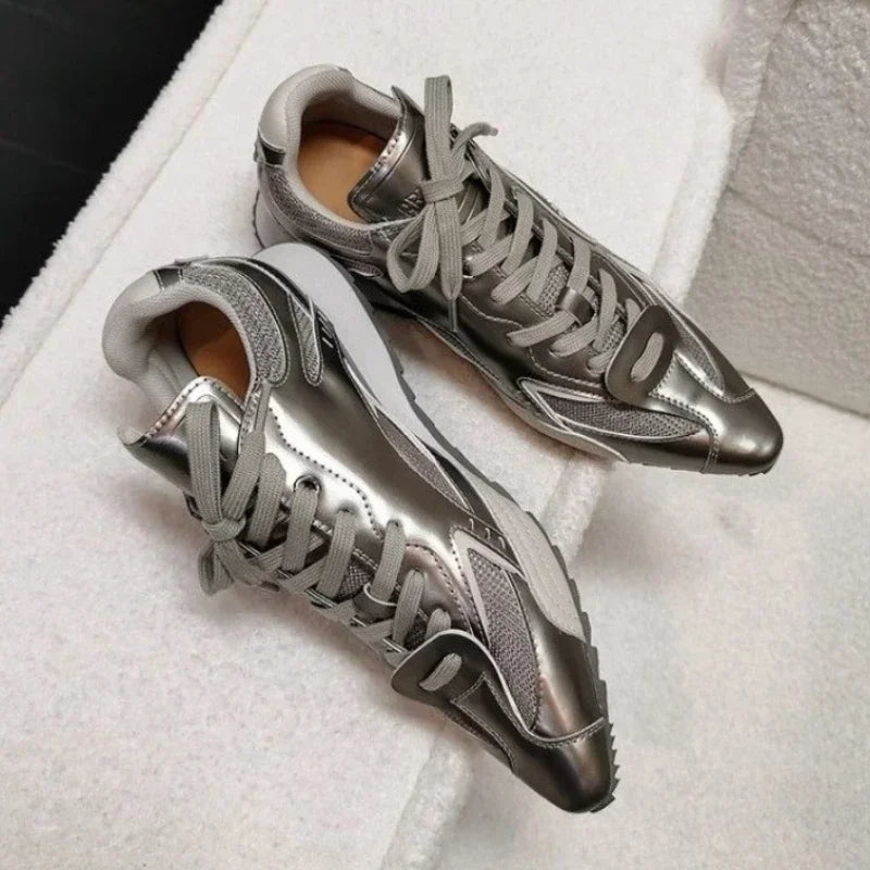 Hot Pointed Toe Women Ankle Boots Casual Sneakers Flats Woman Shoes New Fashion Trend Winter Lace Up Sport Luxury Zapatos Mujer