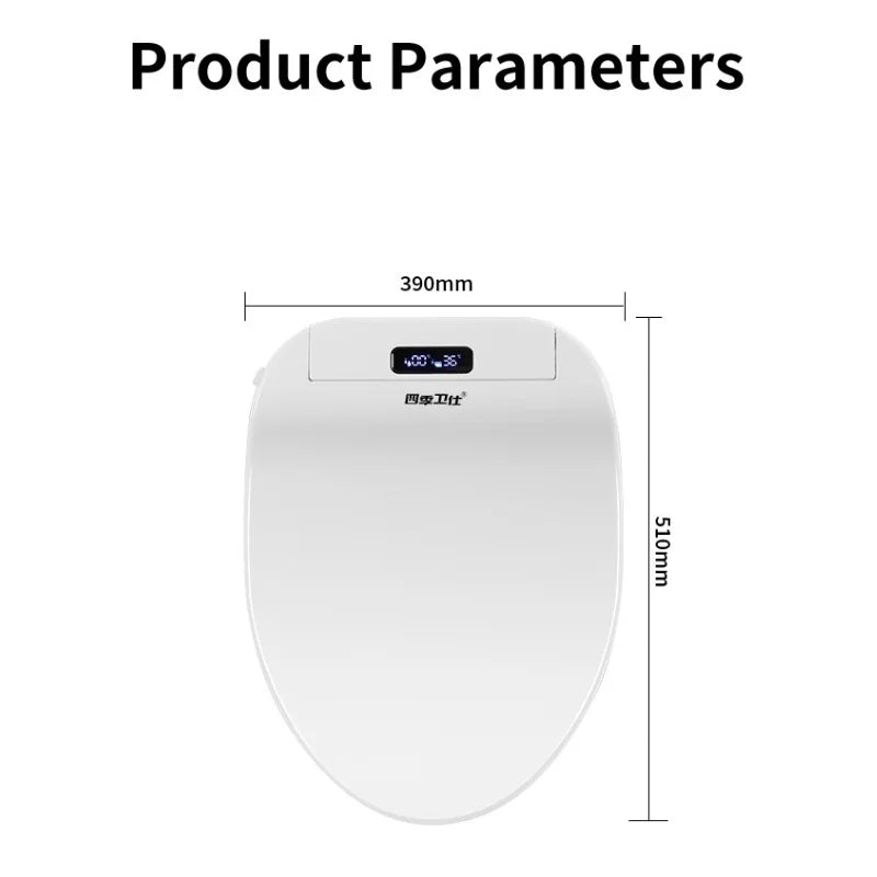 Smart Electronic Toilet Seat Cover - Wireless Remote, 3-in-1 Warm System, Water-Saving - Heated, Dry, Wash for Modern Bathroom