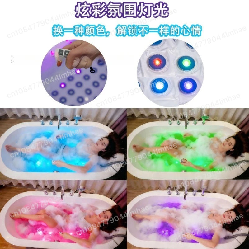 Bubble Bath Massager Mat — 6 Speed Settings with Remote Control