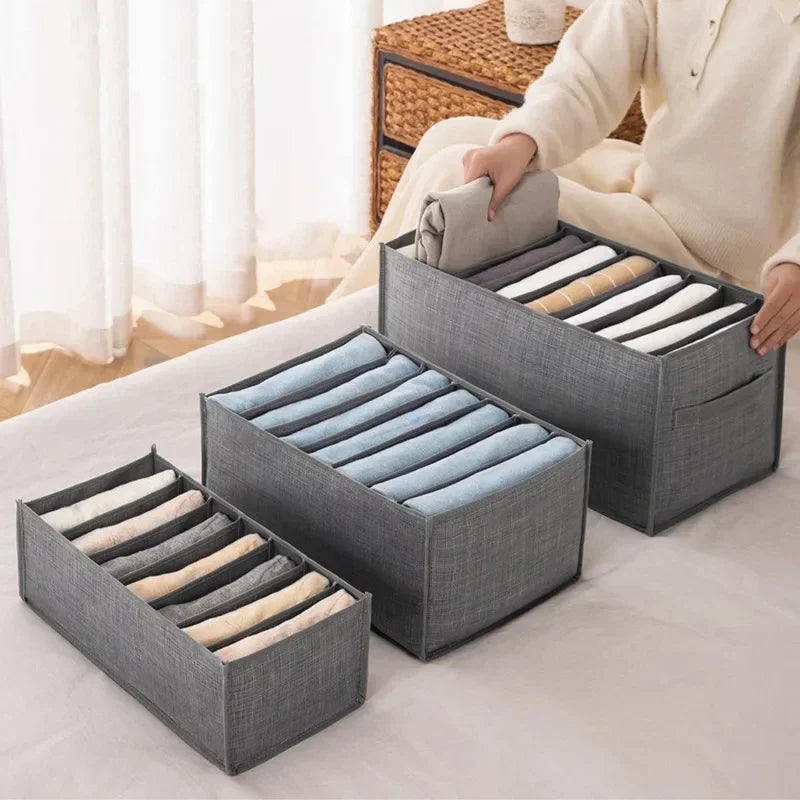Clothes Organizer Trousers Clothes Jeans Storage Box Wardrobe Clothes Organizer Underwear Bra Socks Artifact Compartment Box