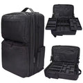 Makeup Travel Backpack with Sliding Large Cosmetic Storage Organizer Bag Trays Adjustable Dividers Partition Barber Tools Bag ﻿