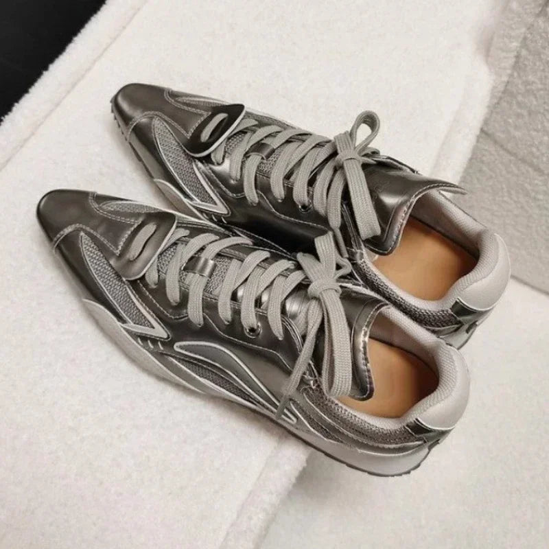 Hot Pointed Toe Women Ankle Boots Casual Sneakers Flats Woman Shoes New Fashion Trend Winter Lace Up Sport Luxury Zapatos Mujer