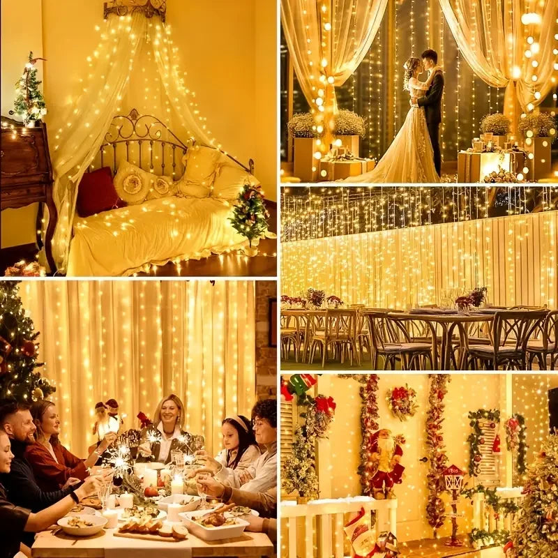 LED Curtain String Lights  Lighting USB Powered Fairy Lights Decor Indoor Wedding Party Christmas Tree Hanging Light