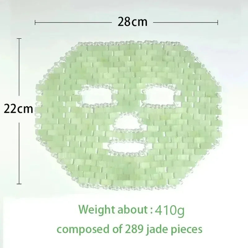 Natural Jade Eye Face Mask Massager Cooling Sleep Eye Facial Mask Relax Sleep Massager Cold Therapy SPA Mask Beauty Tools