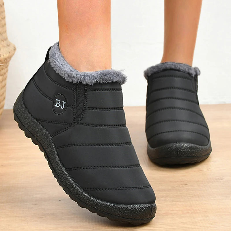 Boots Woman Snow New Ladies Shoes Slip On Woman Shoes Fur Unisex Waterproof Ankle Boots Soft Women's Winter Footwear Botas Mujer