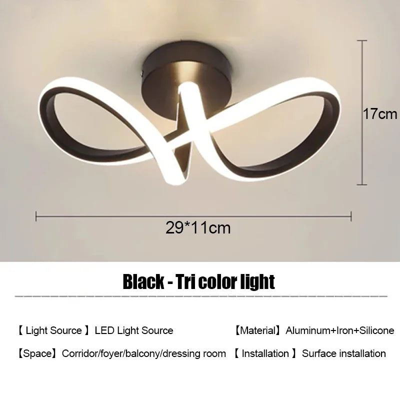 Modern LED Aisle Ceiling Lights Nodic Home Lighting Led Surface Mounted for Bedroom Living Room Corridor Light 3-color lighting