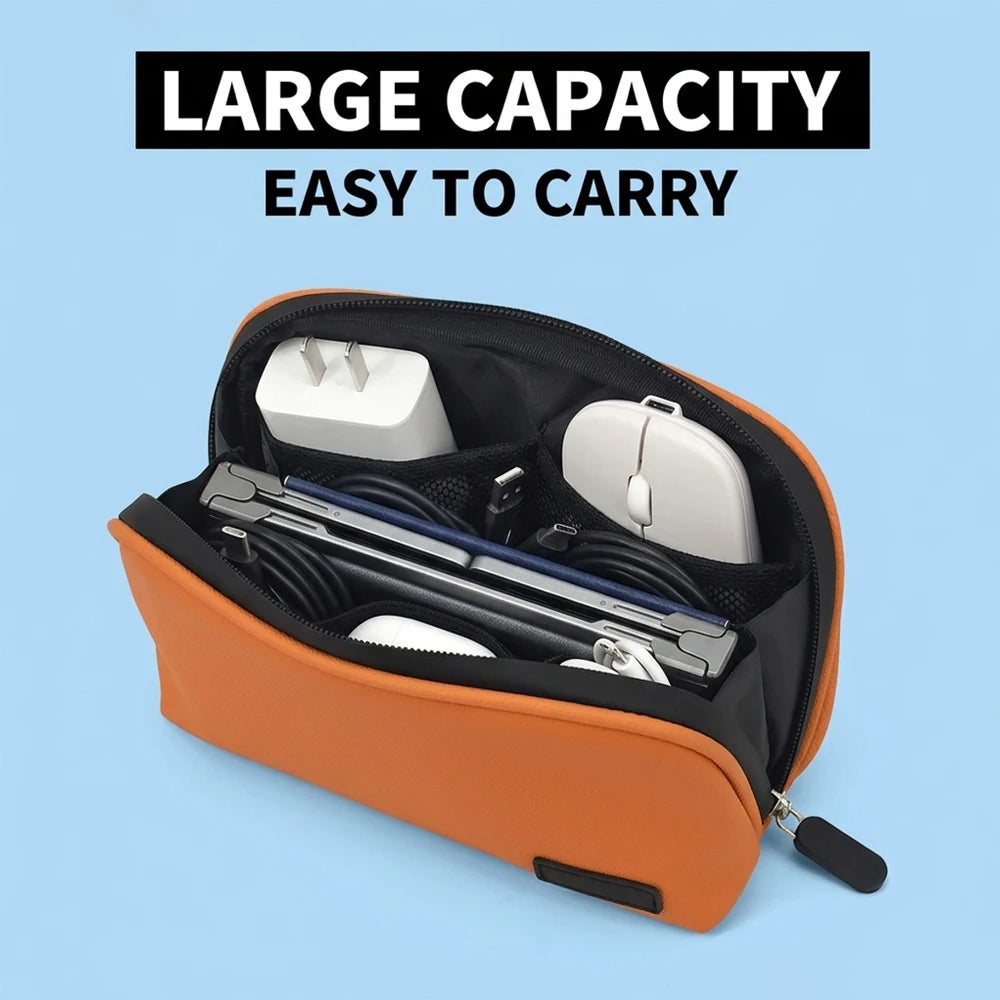 Travel Tech Bag Portable Electronics Organizer Case for Cable Charger Mouse Hard Drive Power Bank - Accessories Storage Pouch