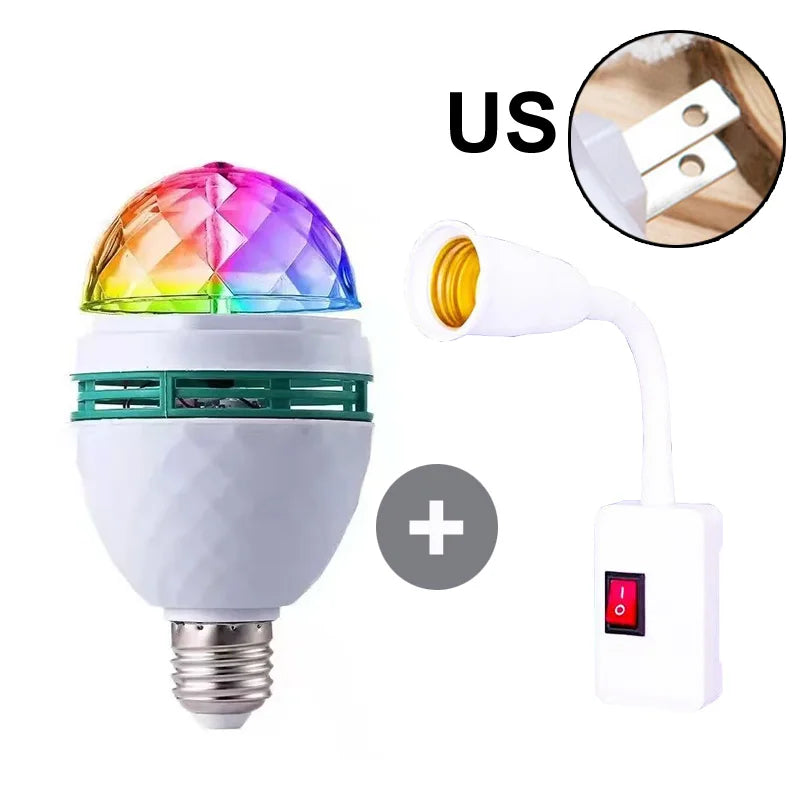 Multicolor Stage Effect Lighting Atmosphere Rotating E27 light bulb Automatic Disco KTV DJ Magic Ball Lampe dancing Home Party