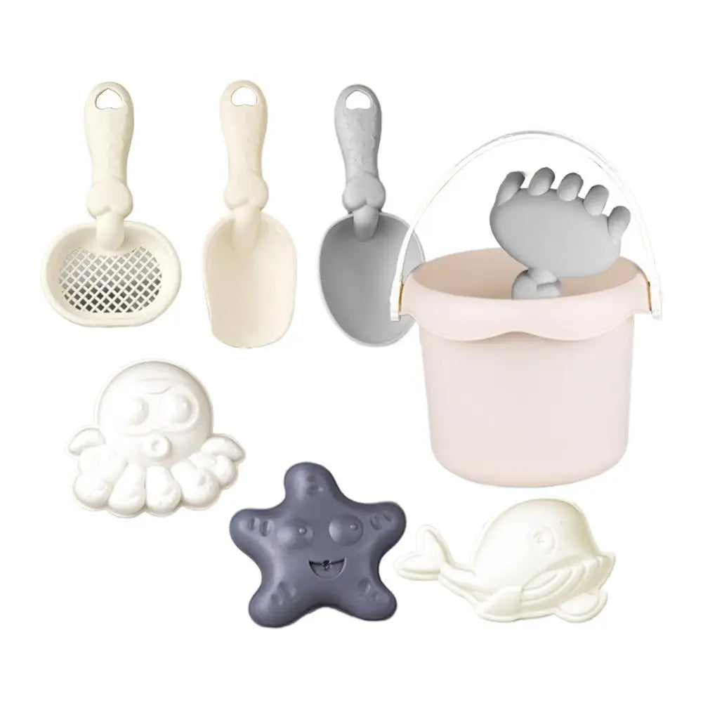 Kids Beach Toy Set Baby Sand & Water Play Kit with Bucket Shovel Rake Watering Can Summer Outdoor Sandbox Tools for Toddlers