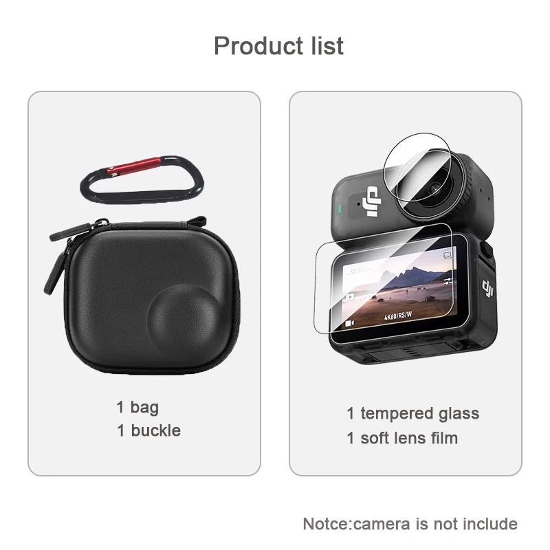 Mini Storage Bag Travel Carrying Case for DJI Osmo Nano Screen Protector Glass Fim for DJI Osmo Nano Camera Accessories