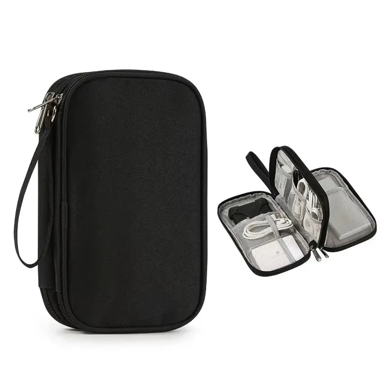 Travel Organizer Electronics Accessories Carrying Bag Portable Waterproof Double Layers All-in-One Storage Bags for Cable Wires