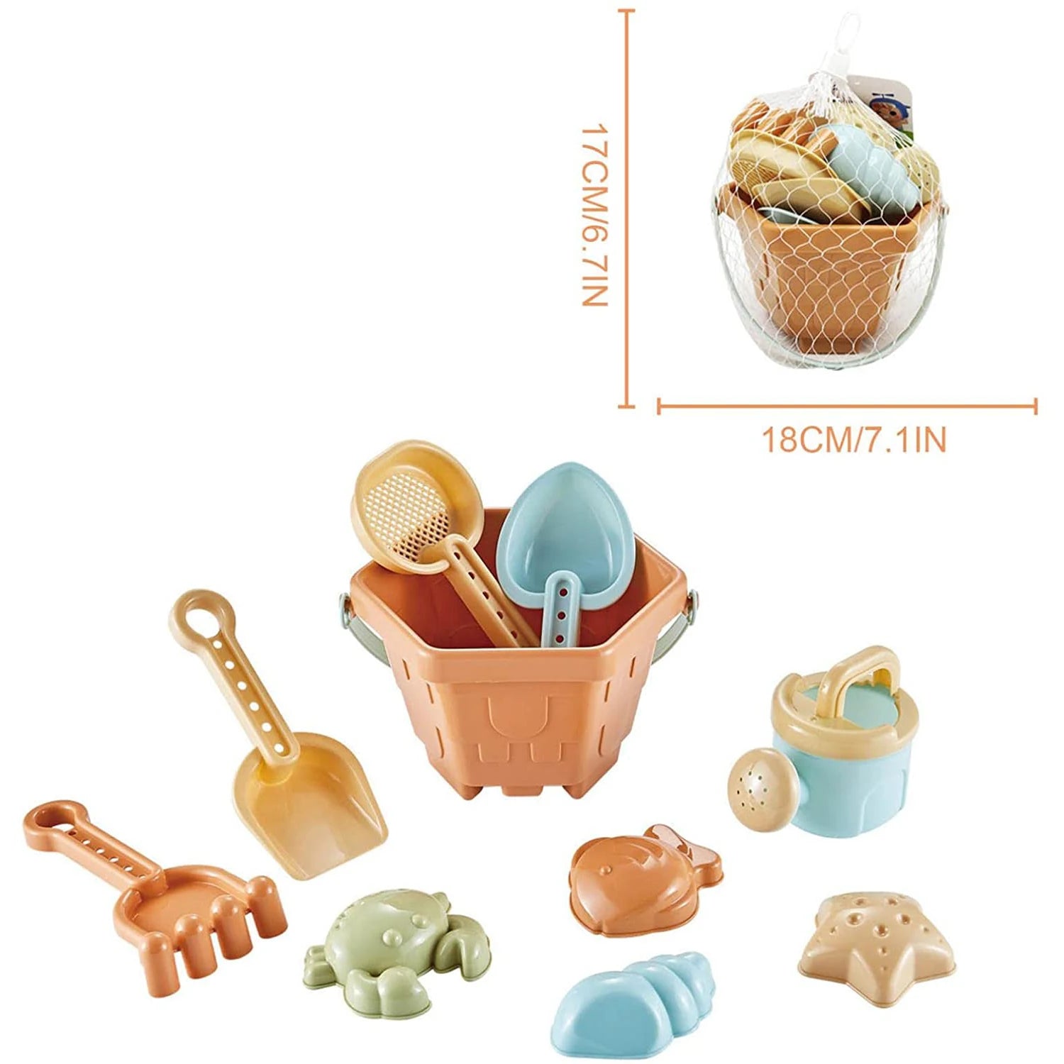 Baby Beach Toys Children Outdoor Games Sand Play Set Infants Digging Sand Plastic Shovels Buckets Water Play Beach Toys for Kids