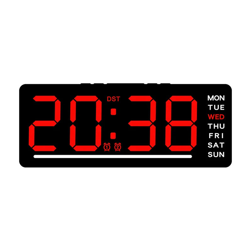 Smart Mute LED Electronic Wall Clock Modern Desk Clock Night Alarm Minimalist Thermometer Clock Home Decor For Room