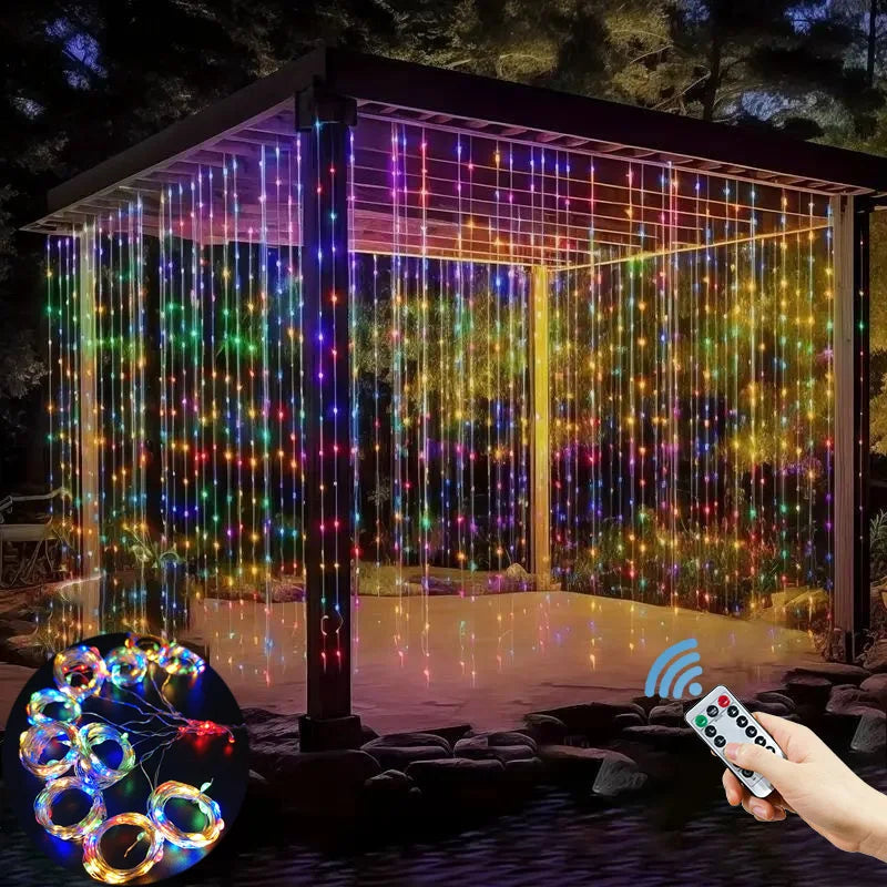 USB Curtain Lighting String Home Wall Wedding Birthday Decoration New Year Christmas Party Holiday LED Lights