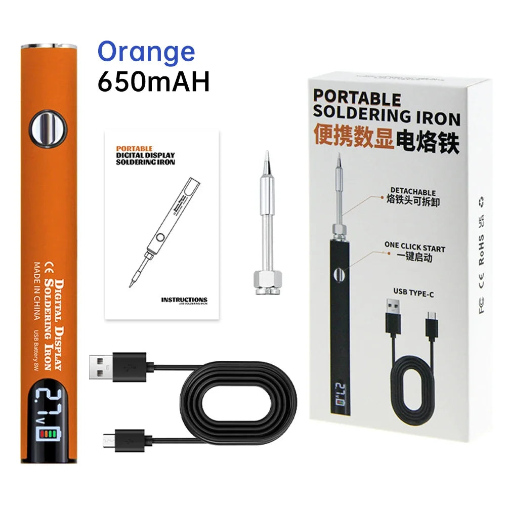 510 Smart Soldering Iron Kit Adjustable Voltage USB Powered Perfect for Electronics Enthusiasts and DIY Tasks