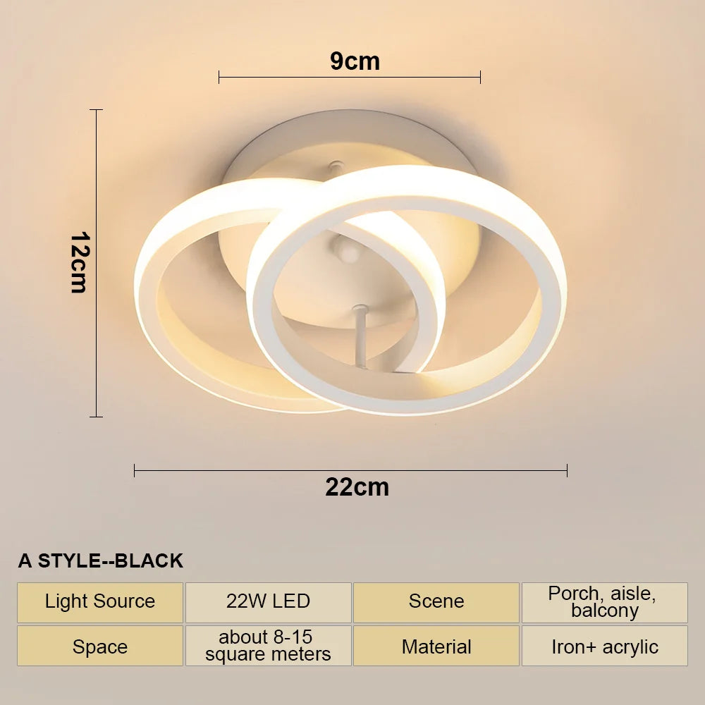 Modern Style LED Ceiling Lamp Geometric Shape Aisle Corridor Light Wall light Kitchen/ Bedroom Lighting 110V White/Warm light