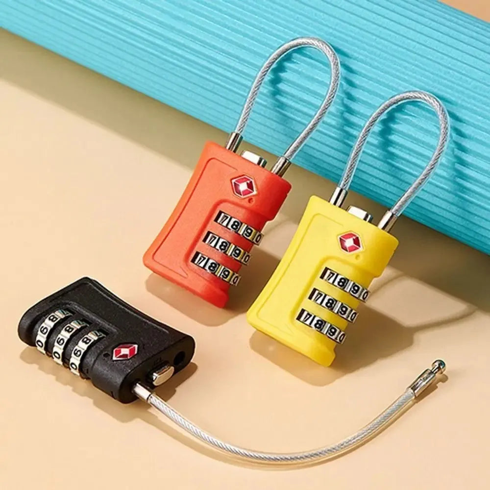 TSA Customs Lock 3 digits Travel Password Changeable Lock Digital Lock Zinc Alloy Suitcase Luggage Anti-theft Lock for Airplane