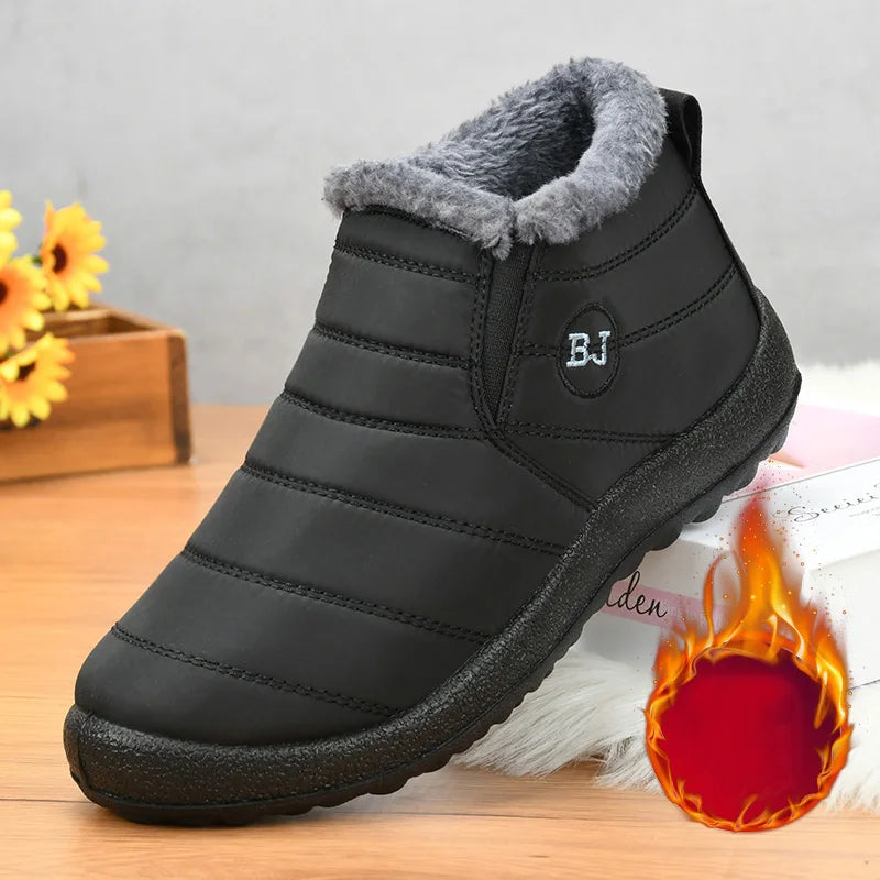 Boots Woman Snow New Ladies Shoes Slip On Woman Shoes Fur Unisex Waterproof Ankle Boots Soft Women's Winter Footwear Botas Mujer