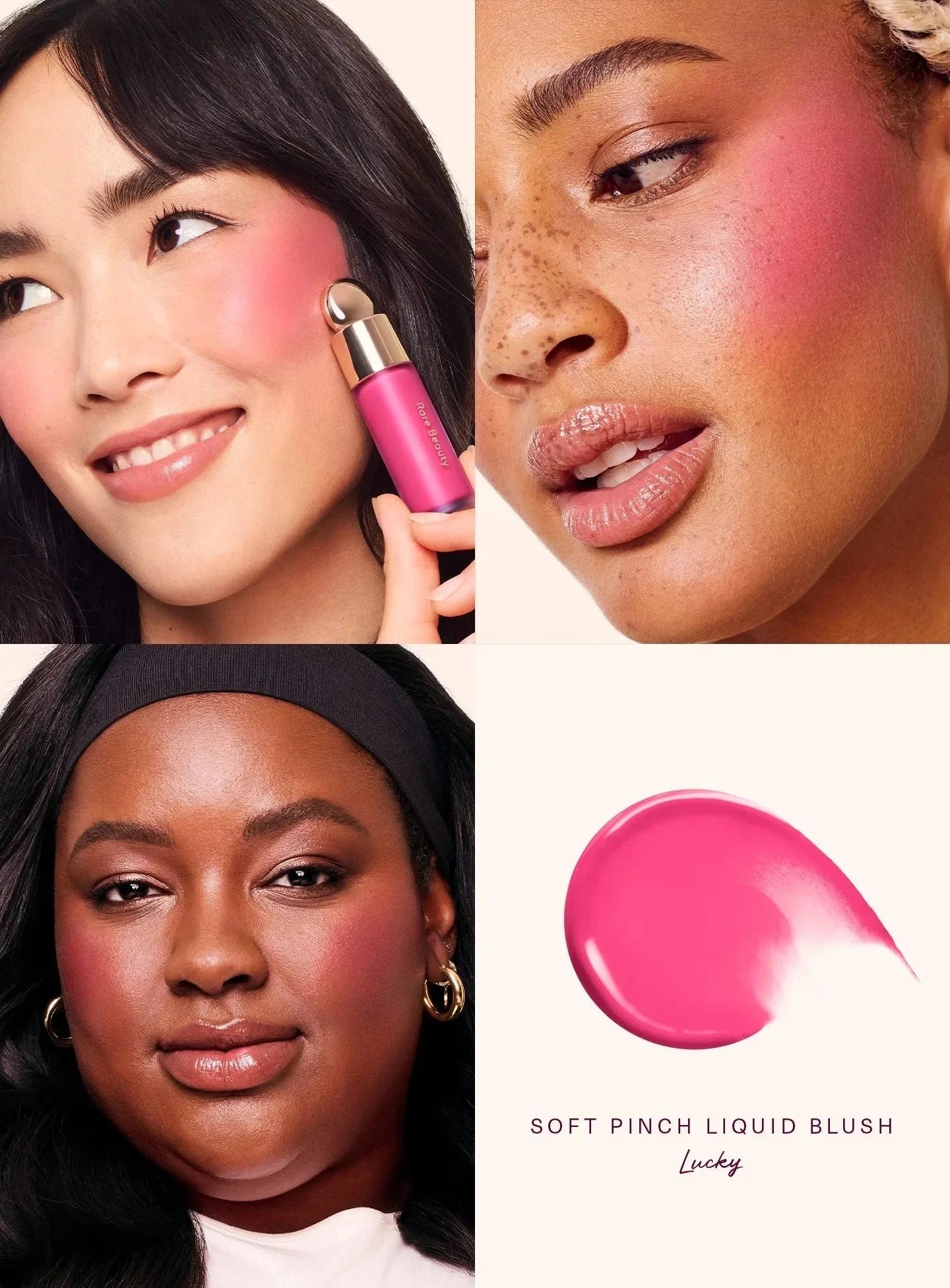 Rare Beauty Matte Long-Lasting Soft-Focus Blush Smooth Cream-to-Powder Blush Sweatproof Waterproof Liquid Blush Hydrating Makeup
