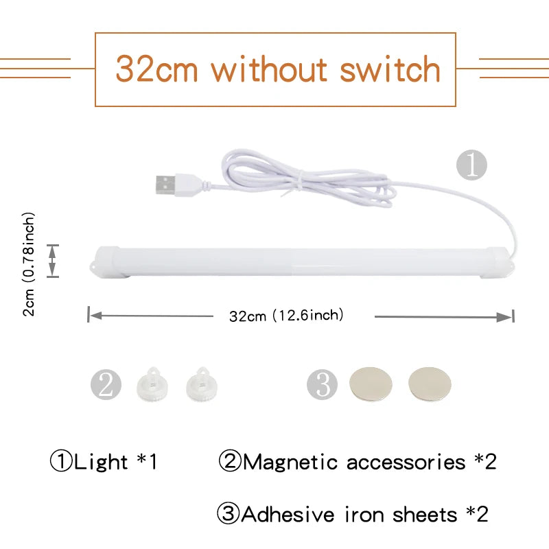 Desk light Magnetic reading lamp USB Dormitory LED Night lighting Eye protection tube cabinet Mirror Student Office study table
