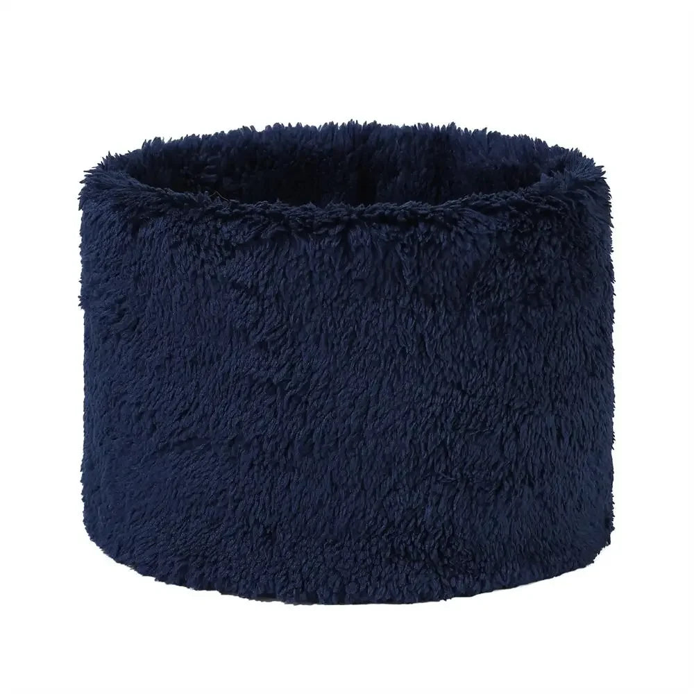 Fashionable Plush Neck Gaiter Keep Warm Solid Color Cold-proof Collar Half Face Mask For Autumn Winter Face Cover