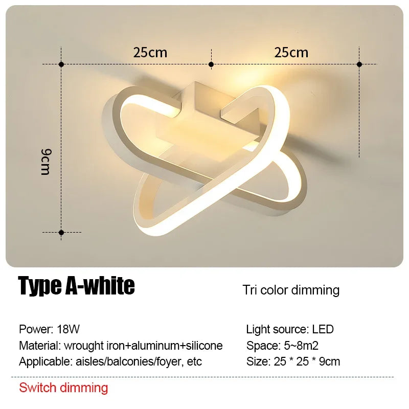 Modern LED Ceiling Lights Corridor Light Home Lighting Led Surface Mounted for Bedroom Living Room Corridor Light 3-color