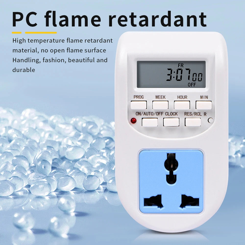 Smart Electronic Timer 220V Weekly Time Switch Programmable Timing Socket EU Plug Outlet Time Control for Kitchen Household