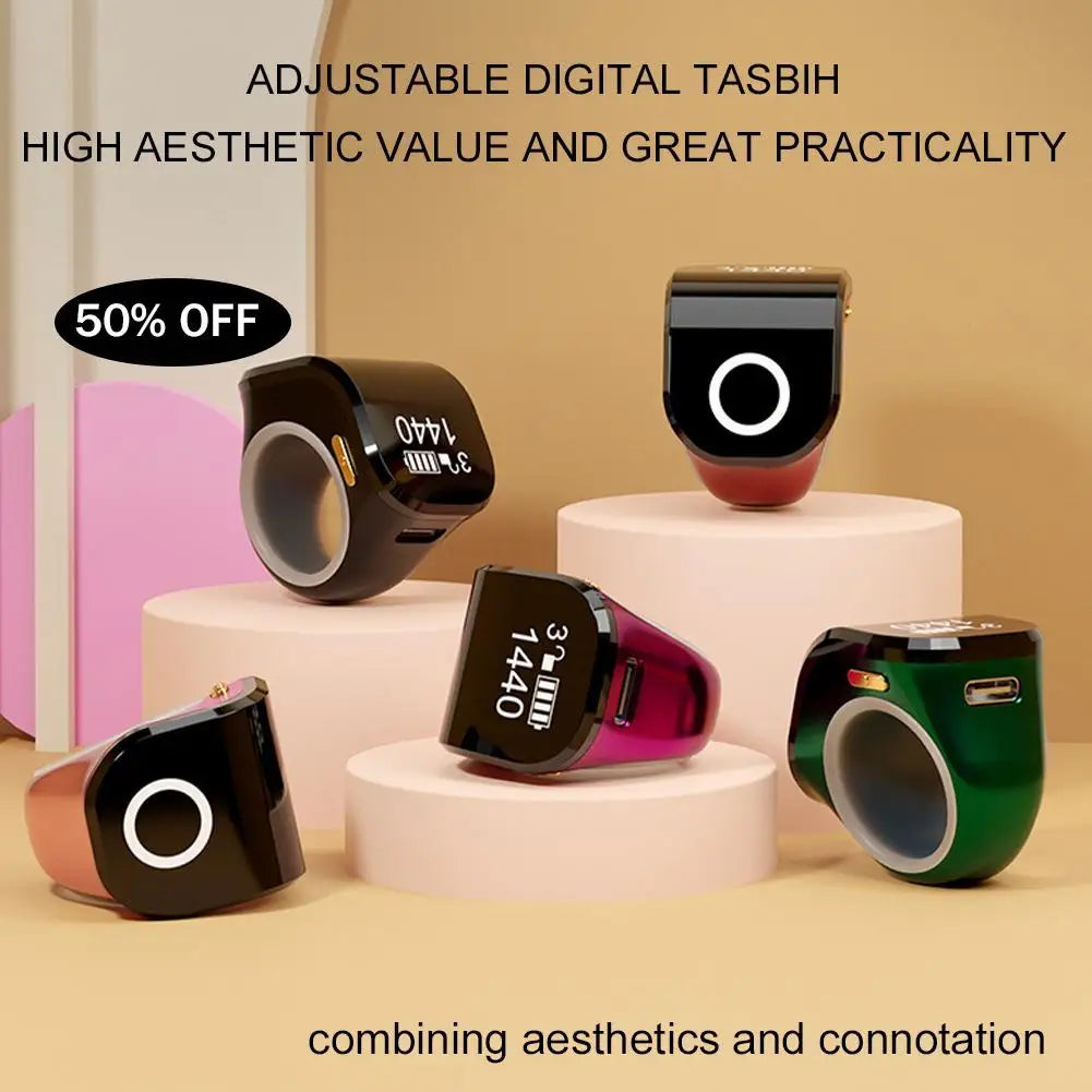 Ring Fitness Counter Intelligent Battery Display Counter Waterproof Touch Screen Ethnic Electronic Digital Hand Press Counter