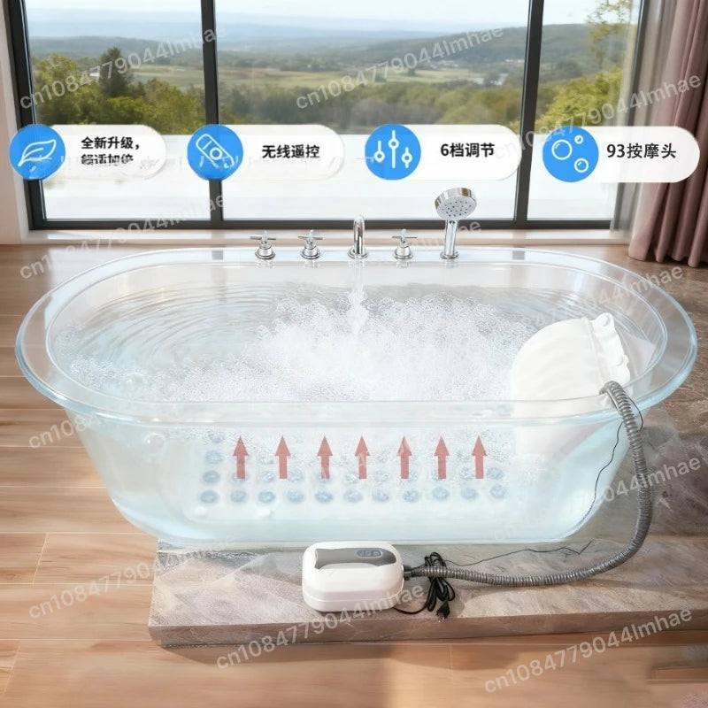 Bubble Bath Massager Mat — 6 Speed Settings with Remote Control