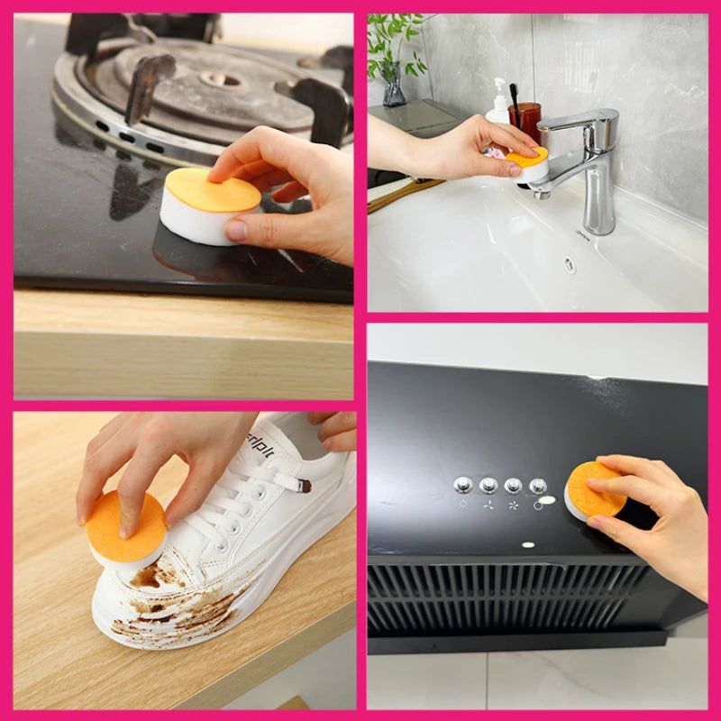 1Pc Home Cleaning Sponge Dual-Sided Cleaner Sponges For Bowl Washing Kitchen