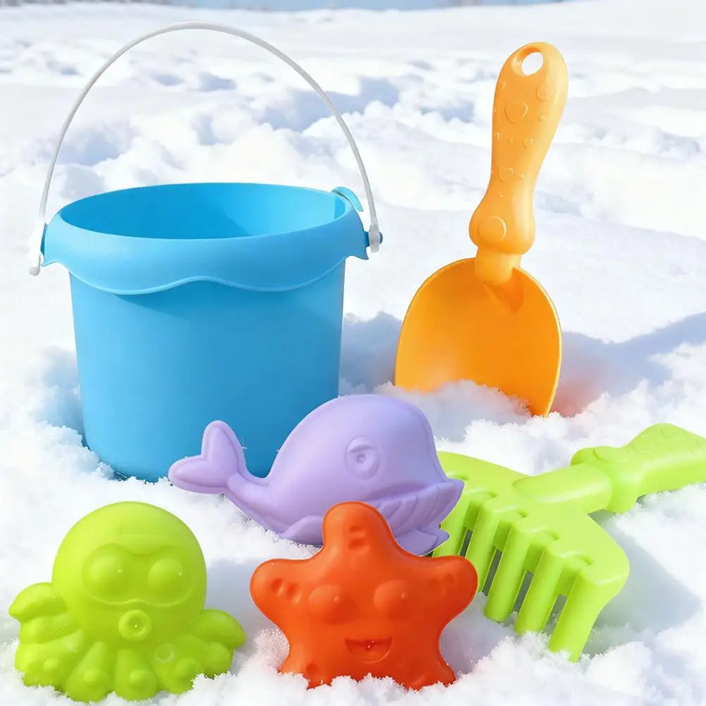 Kids Beach Toy Set Baby Sand & Water Play Kit with Bucket Shovel Rake Watering Can Summer Outdoor Sandbox Tools for Toddlers
