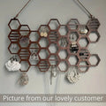 Honeycomb Earring Organizer Wall Mounted Earring Display Rack Wooden Hanging Jewelry Organizer Home Decorative Accessories